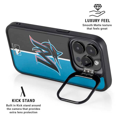 MLB Miami Marlins Split iPhone 14 Pro Kickstand Case